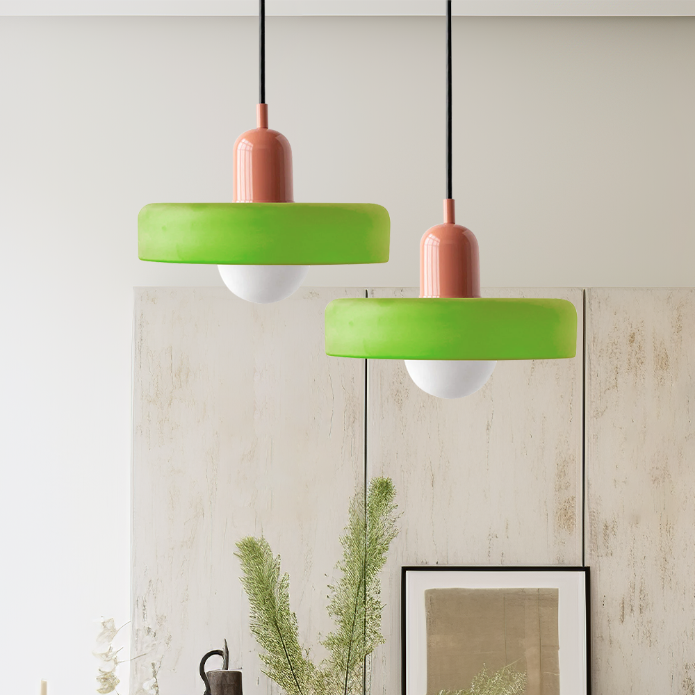 Artistic Ceiling Light | Colored Glass Design | Adjustable Hanging | Modern Home Decor Lighting