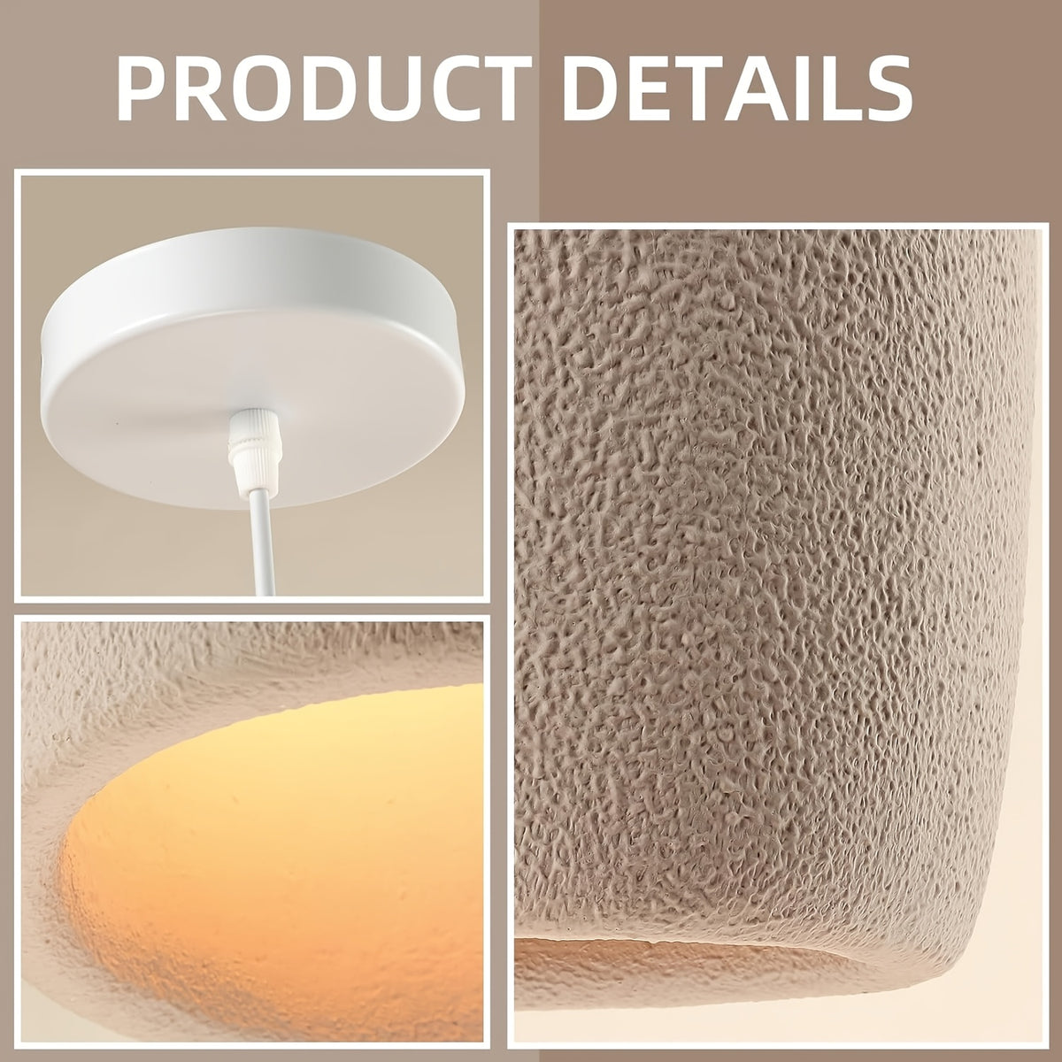 Gia | Matte Beige Pendant