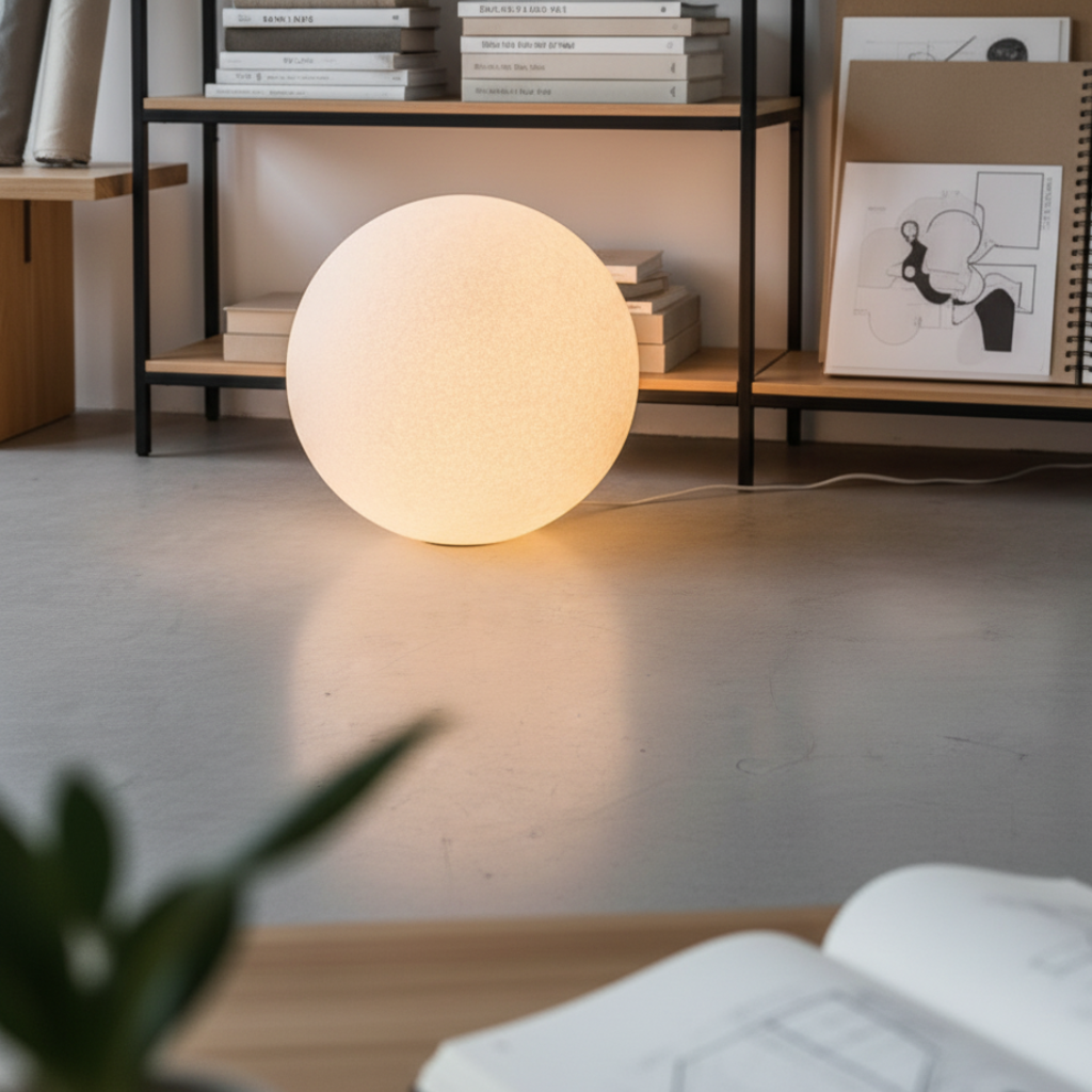 Grace | Resin Globe Floor Lamp