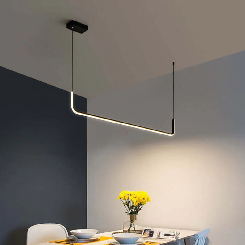 Wren | Gold/Black Linear Pendant