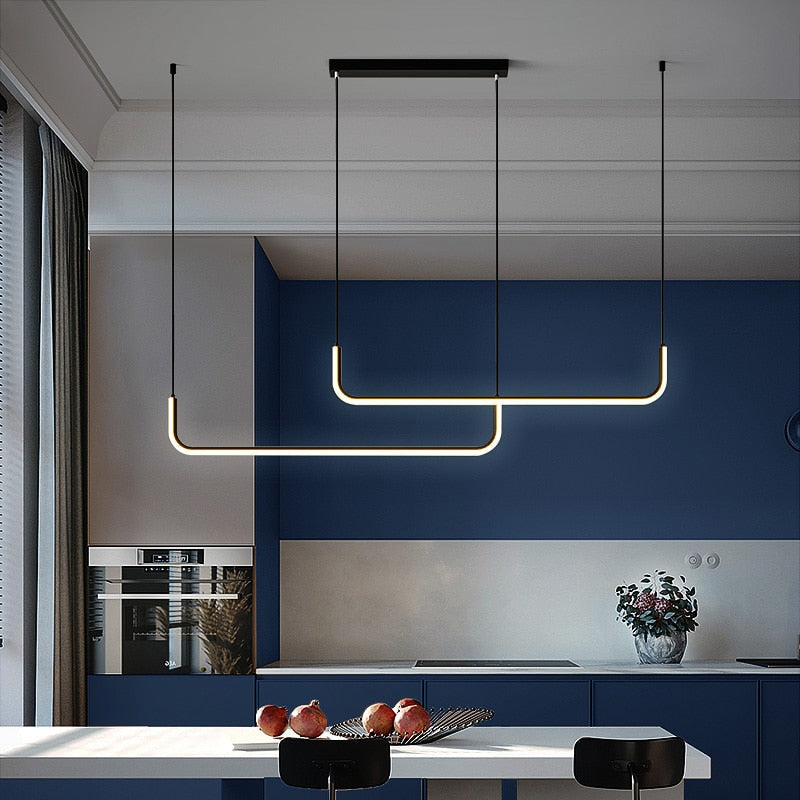 Wren | Gold/Black Linear Pendant