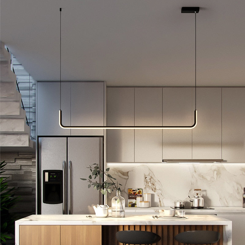 Wren | Gold/Black Linear Pendant