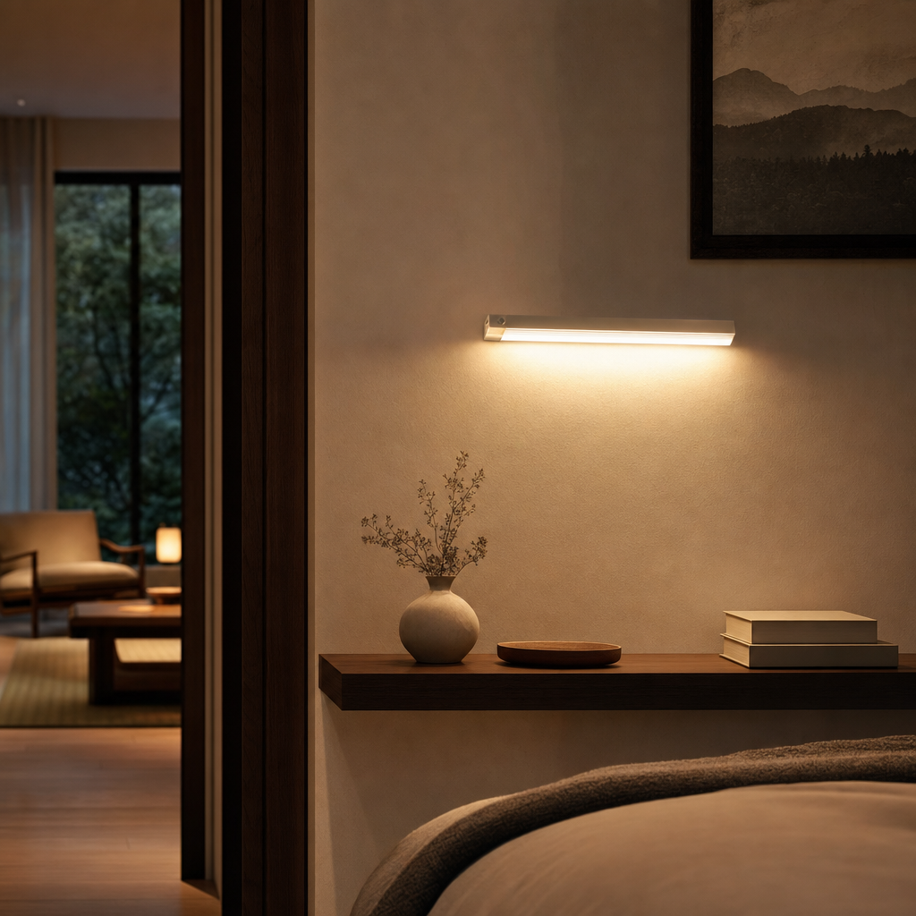 USB Rechargeable Motion Sensor LED Light | Portable Wireless Wardrobe Lamp | Dimmable Night Lighting