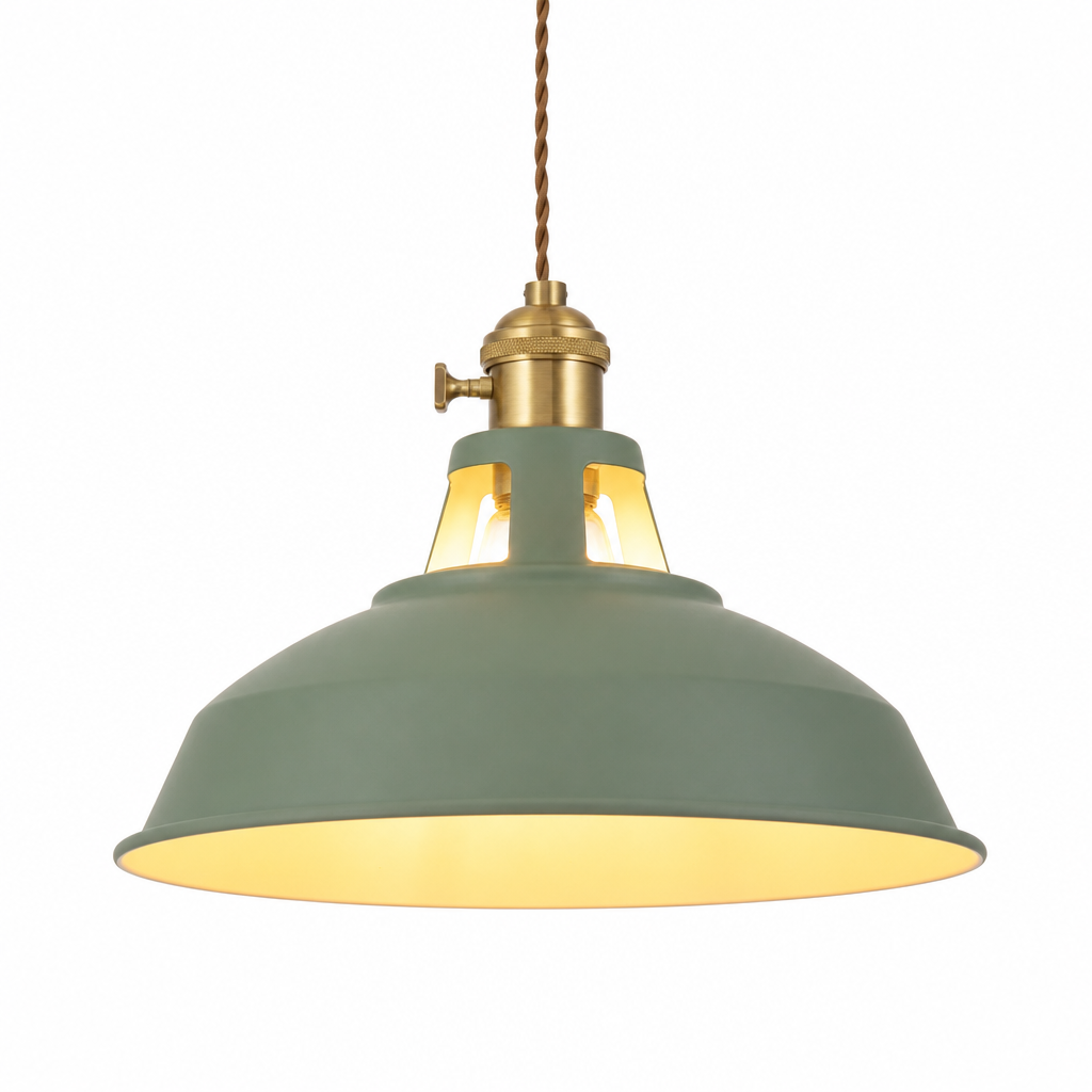 Industrial Retro Hanging Light | Metal Pendant | Adjustable Chain | Multiple Colors | LED Compatible | Ideal for Dining Area