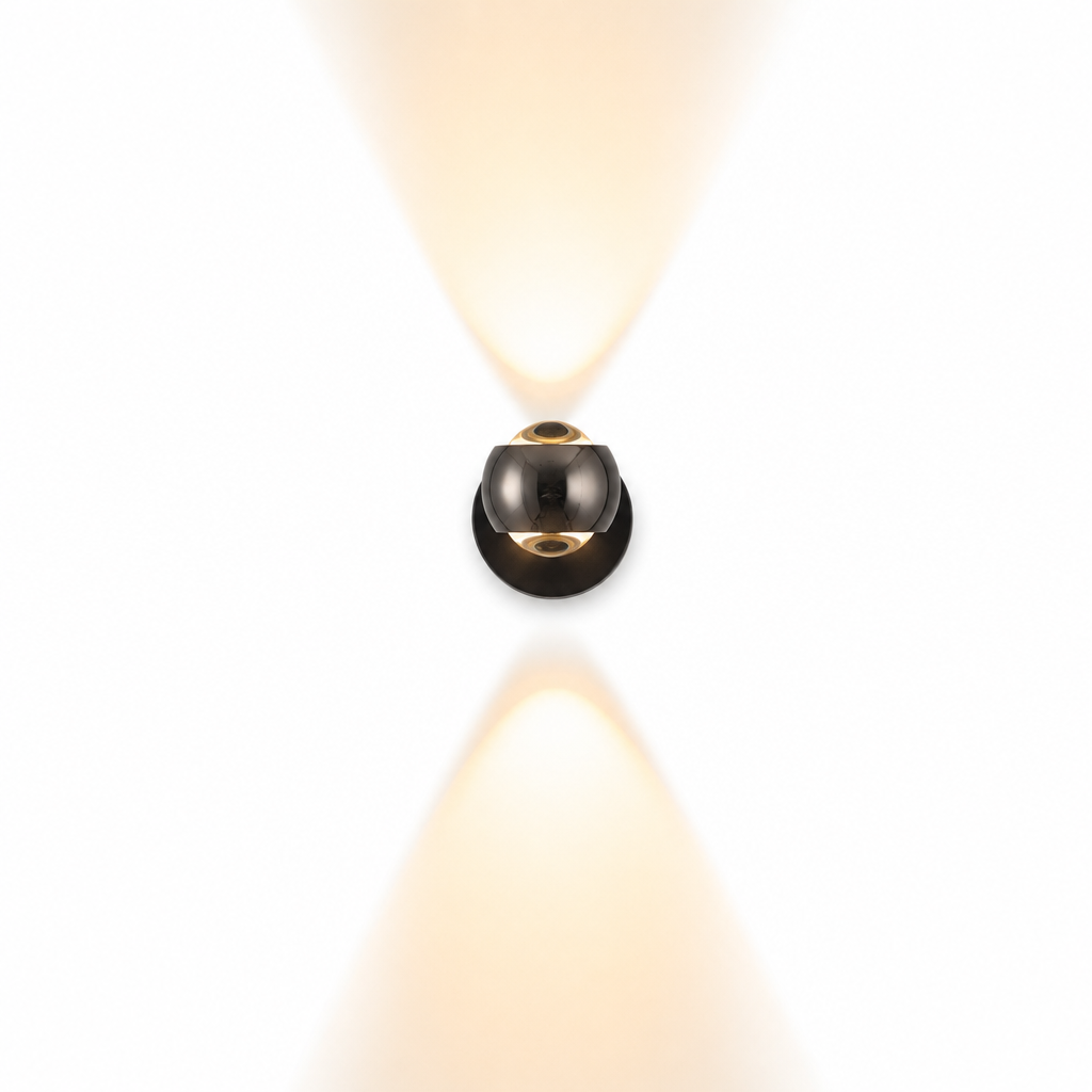 LumiWave Matte Black LED Wall Lamp | Waterproof IP54 | Energy-Saving Design | Indoor Use | Modern Aluminum Fixture