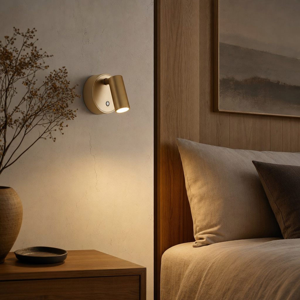 Rechargeable LED Touch Sconce | Modern Magnetic Wall Light | USB Powered Night Lamp | 3-Color Light | Bedside Reading Fixture