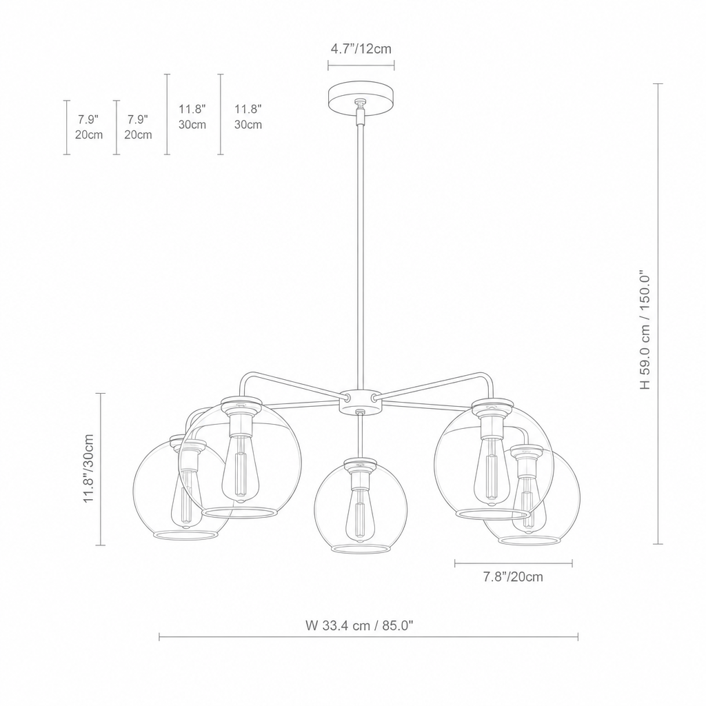 Bella | Glass Chandelier