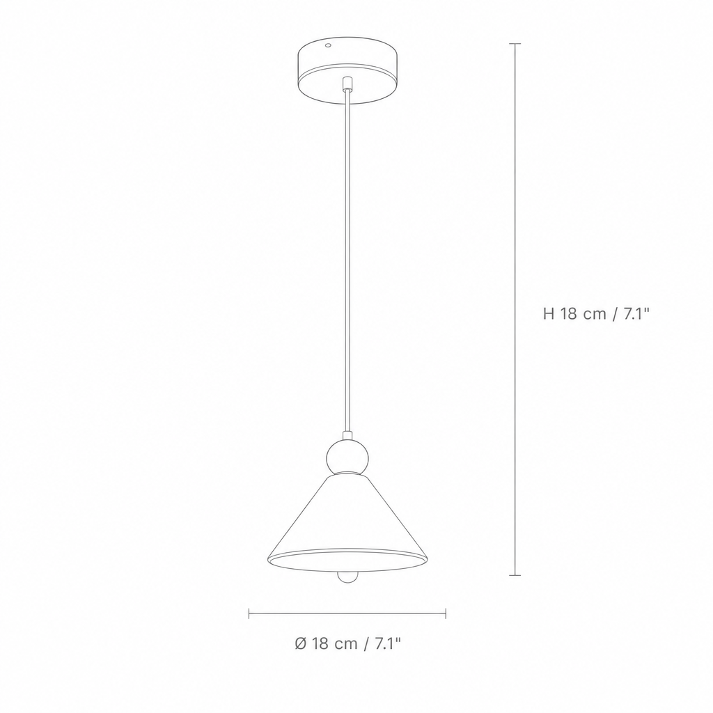 Agnes | Acrylic Cone Pendant