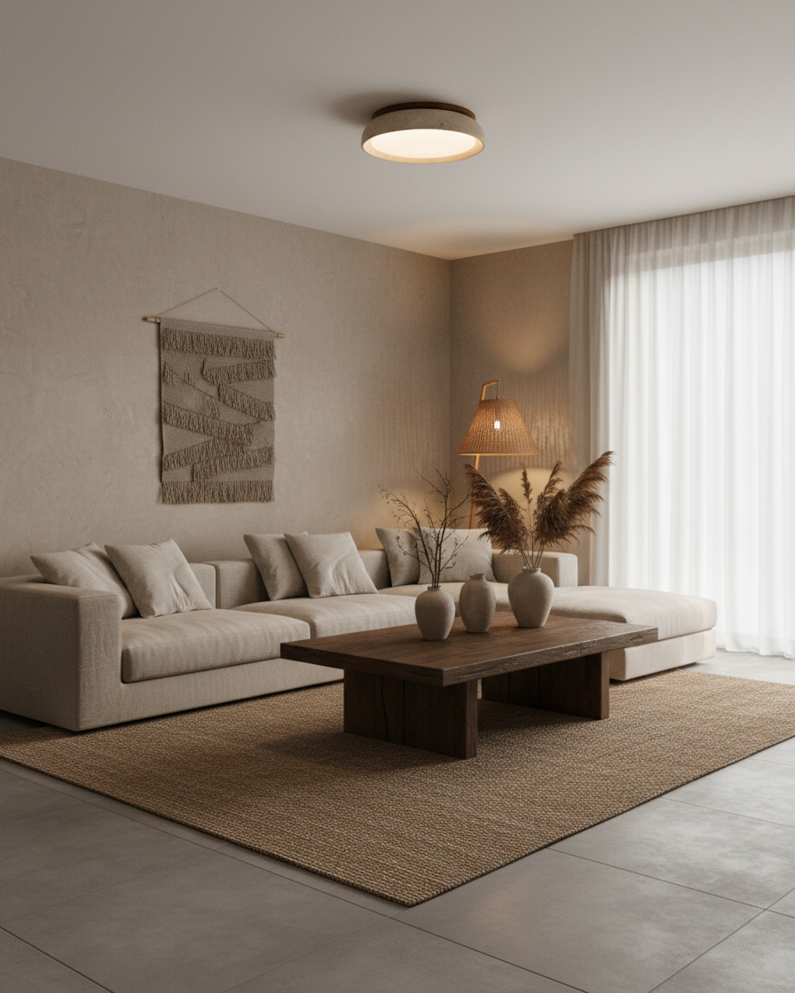 Pearl | Travertine Ceiling Light