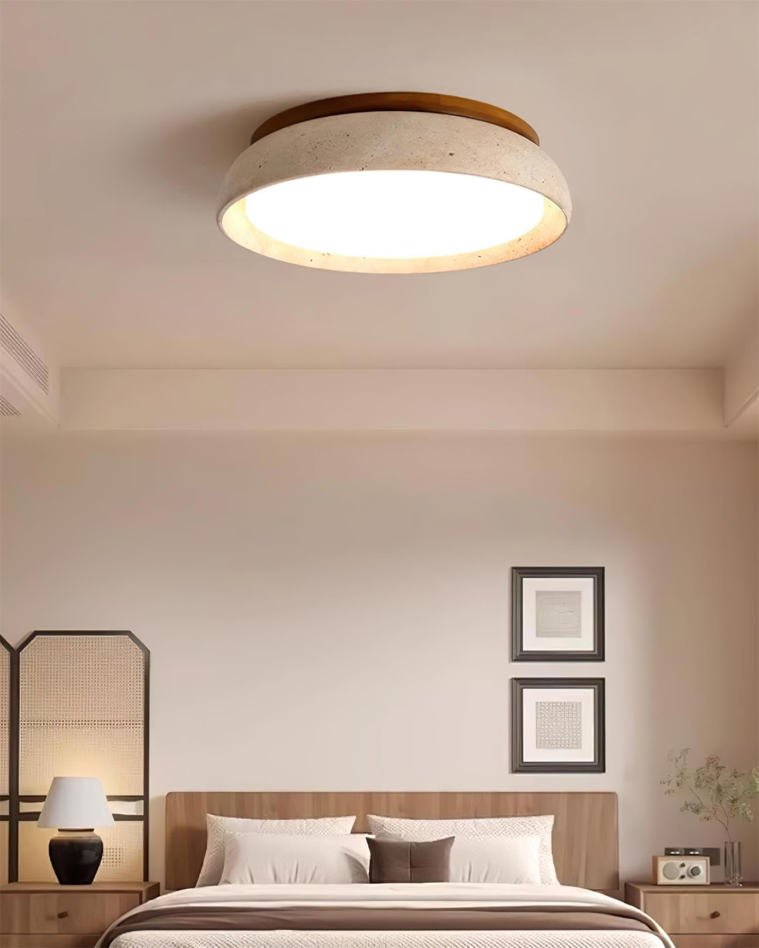 Pearl | Travertine Ceiling Light