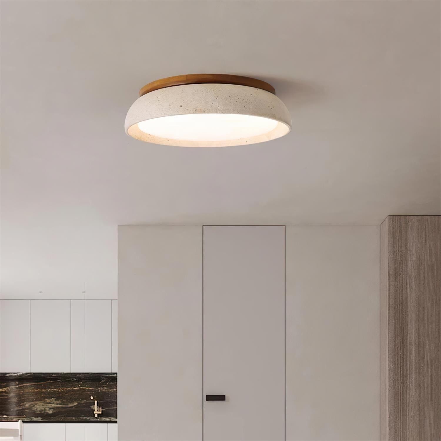 Pearl | Travertine Ceiling Light