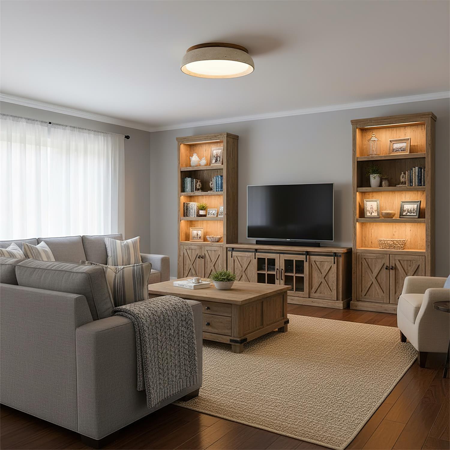 Pearl | Travertine Ceiling Light