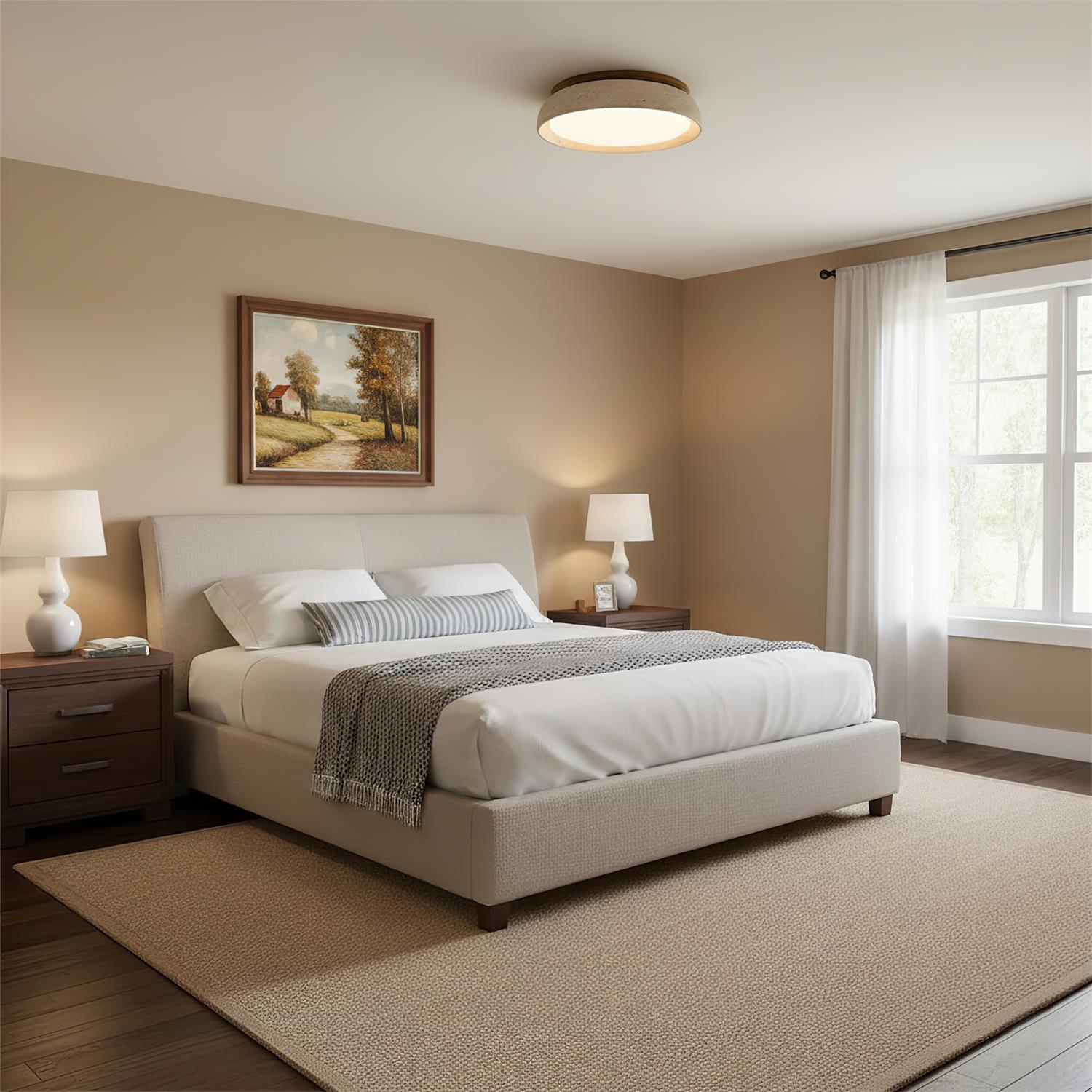 Pearl | Travertine Ceiling Light