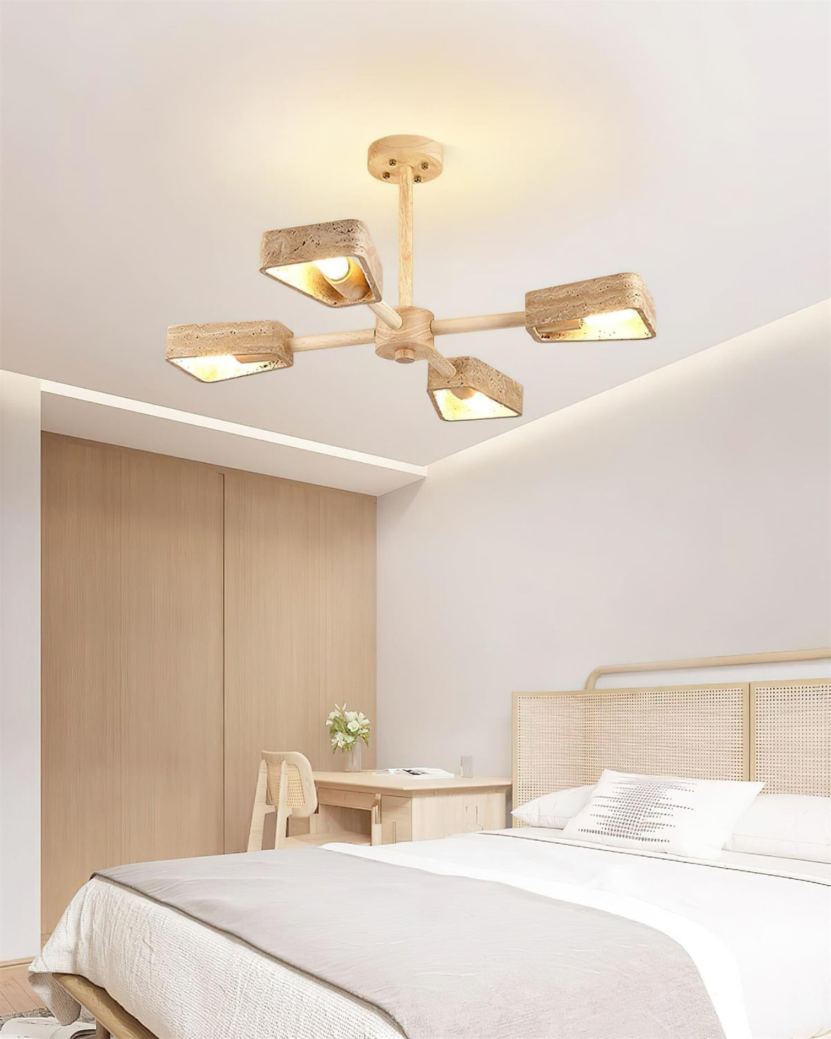 Flora | Travertine Ceiling Light