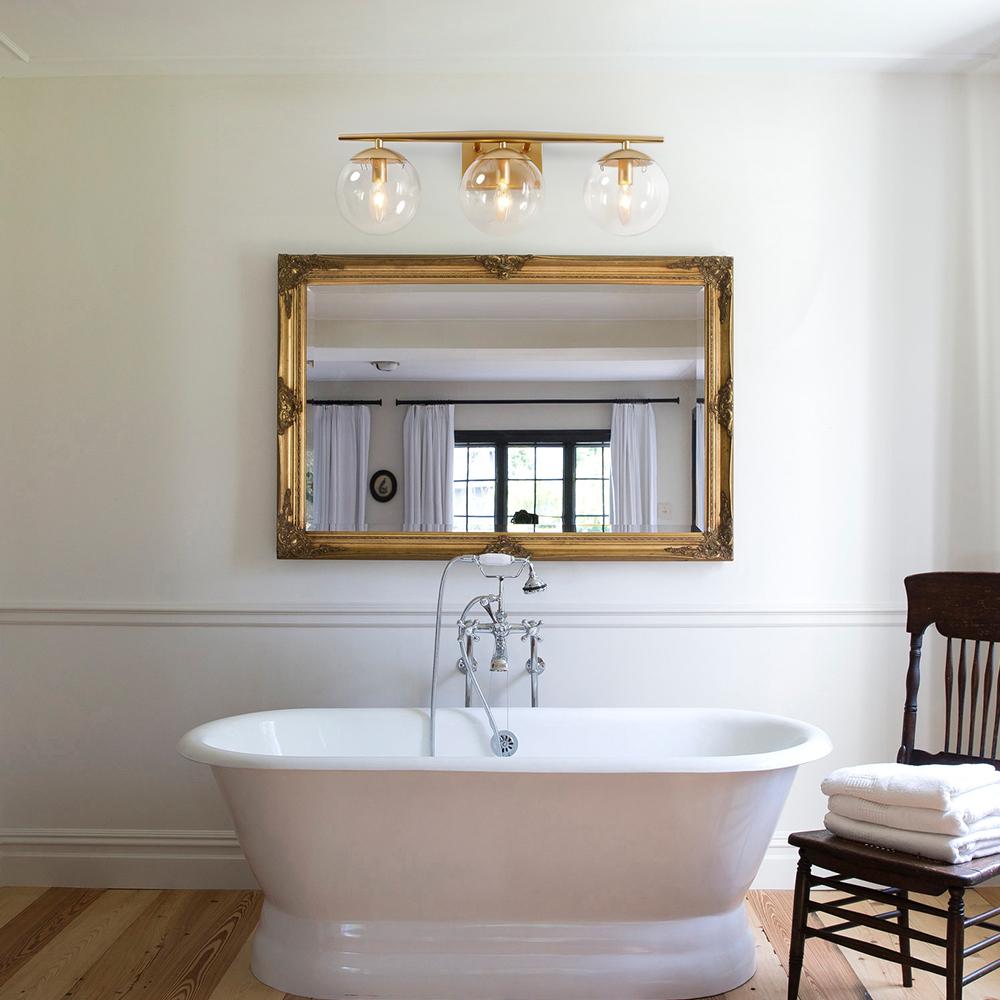 Verity | Gold 3-Light Vanity Light