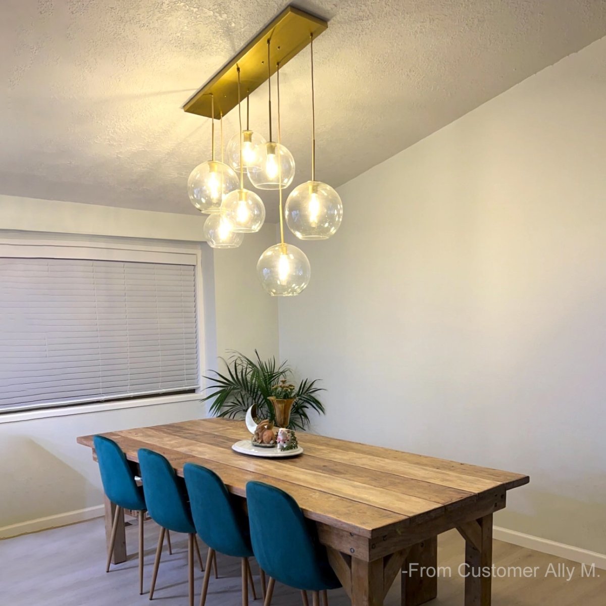 Elsie | Glass Globe Chandelier