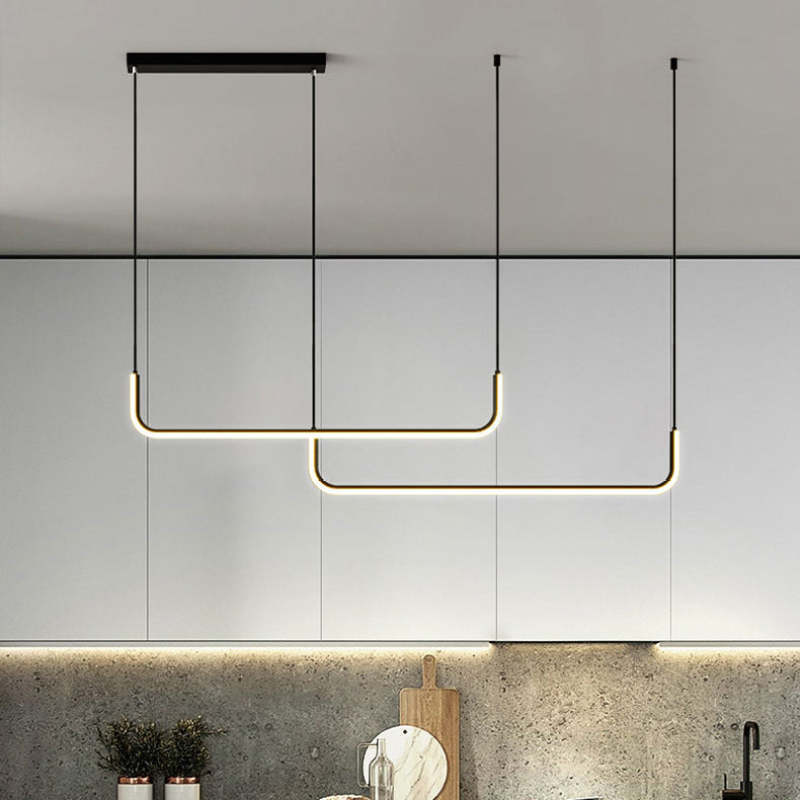 Wren | Gold/Black Linear Pendant
