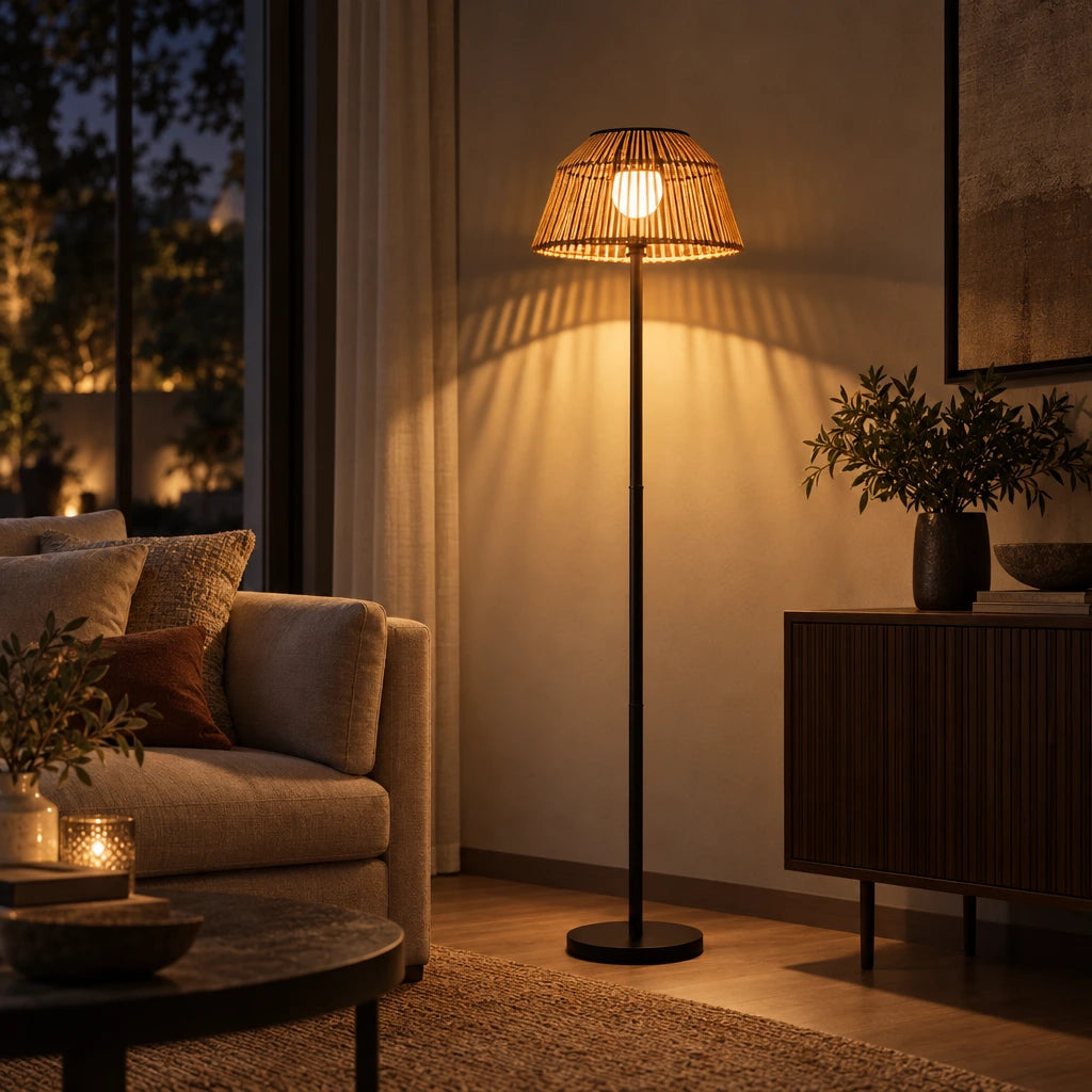 Carmen | Rattan Floor Lamp