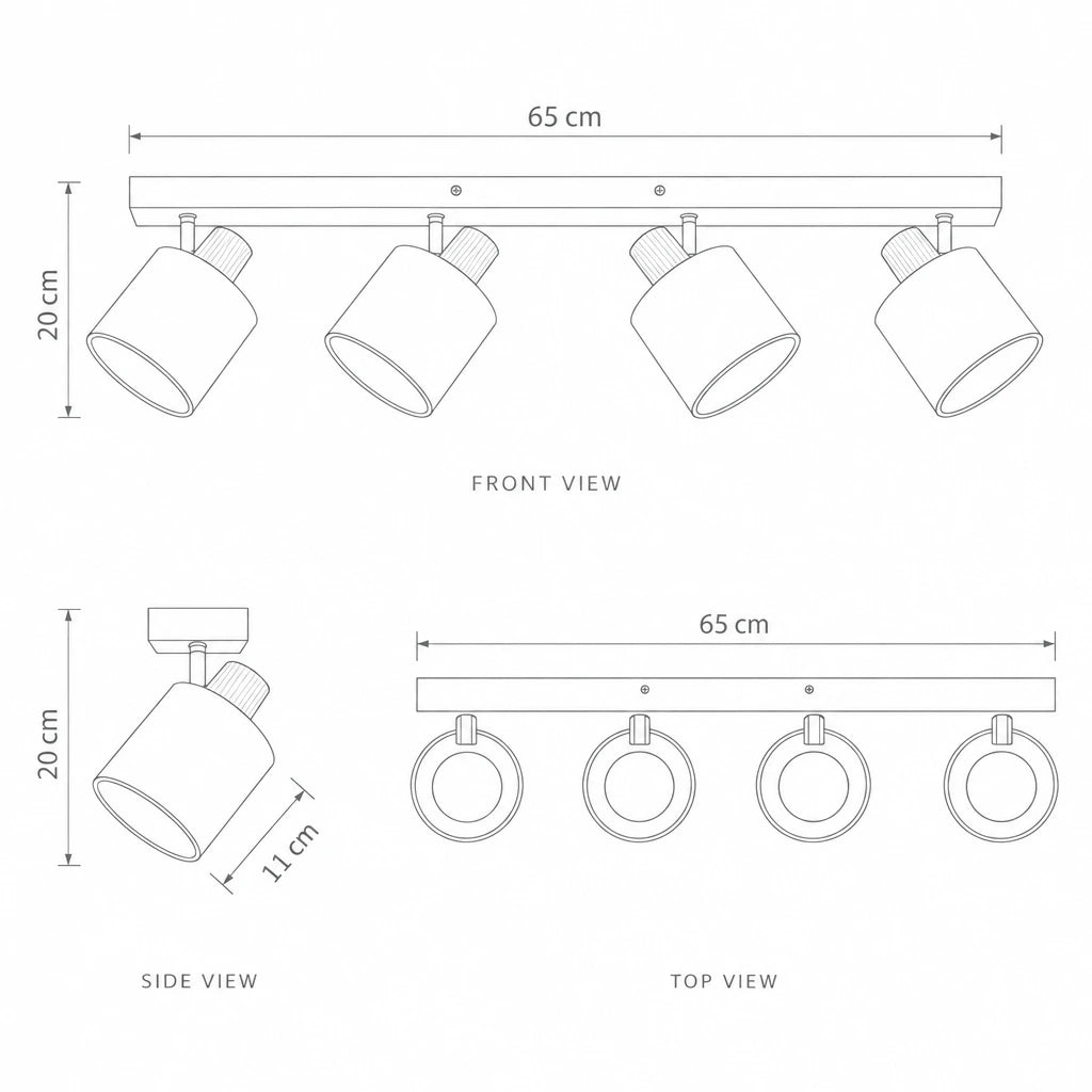 Edwina | Natural Wood Ceiling Spotlight