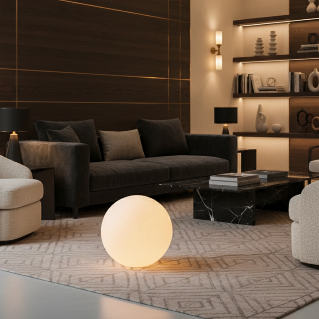 Grace | Resin Globe Floor Lamp