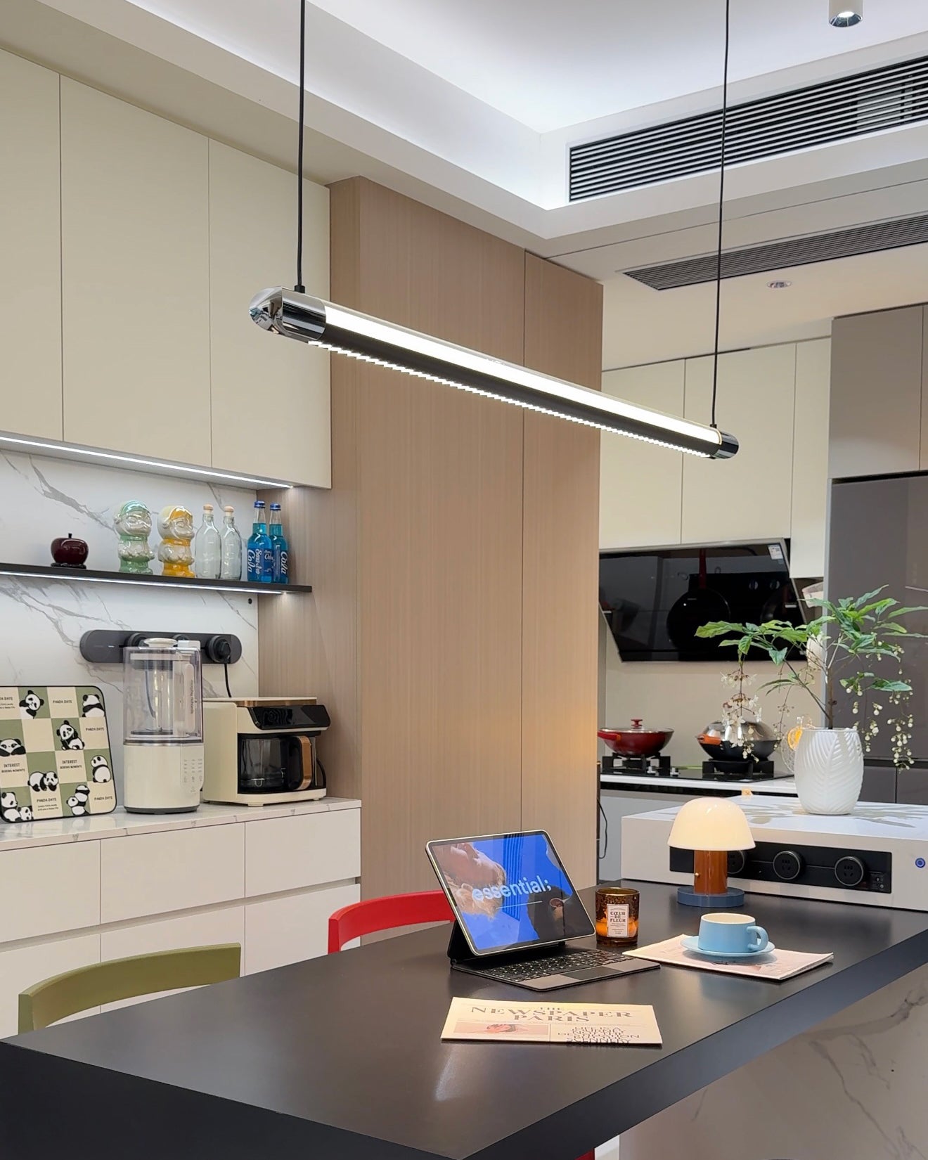 Catherine | Black Linear Pendant
