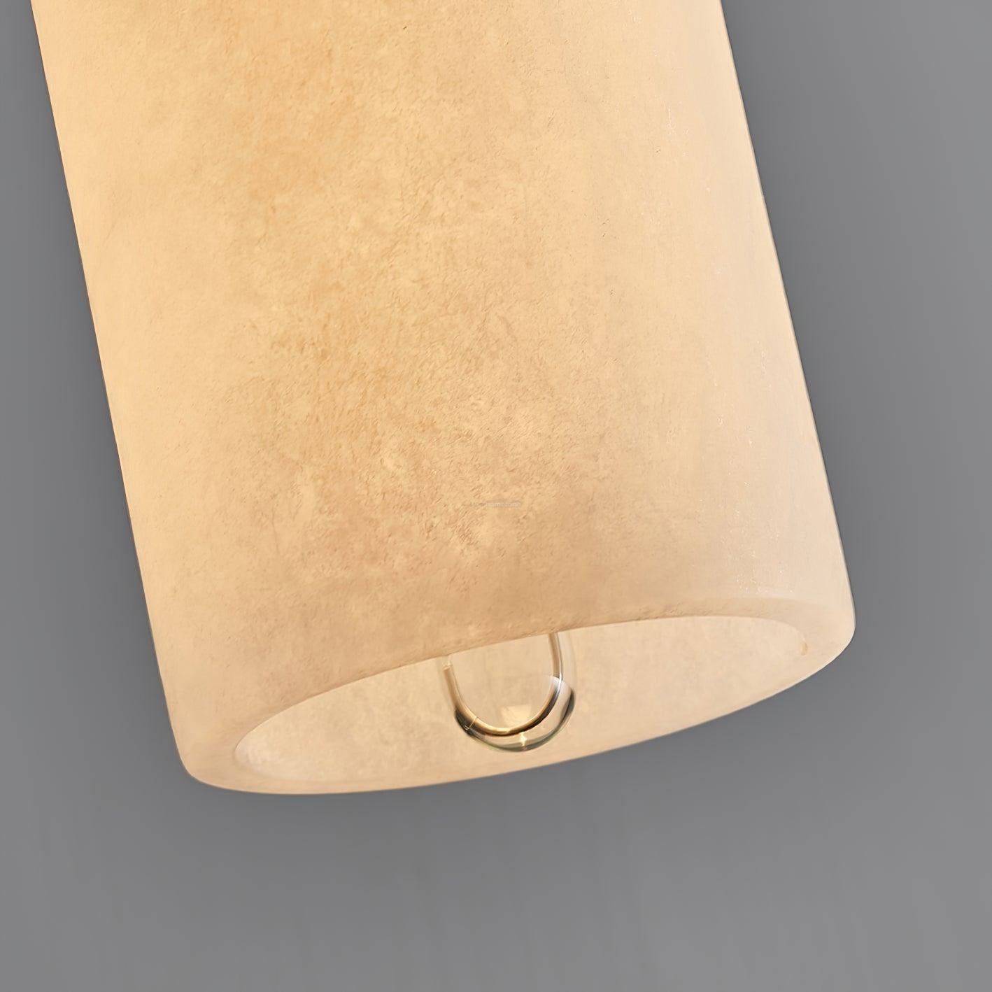 Alabaster Shade Pendant Light | Mid-Century Modern Design | Brass Finish | E26 LED Compatible | Indoor Hanging Lamp