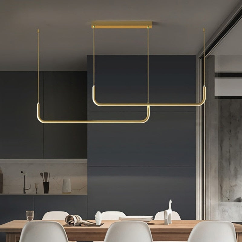 Wren | Gold/Black Linear Pendant