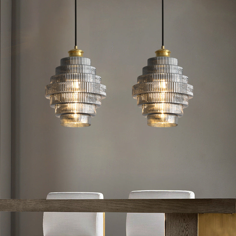 Vintage Bottle-Shaped Glass Pendant Light | E27 Socket | 150cm Adjustable Cord | Brass Finish | Elegant Ceiling Fixture for Kitchen Dining Living Room