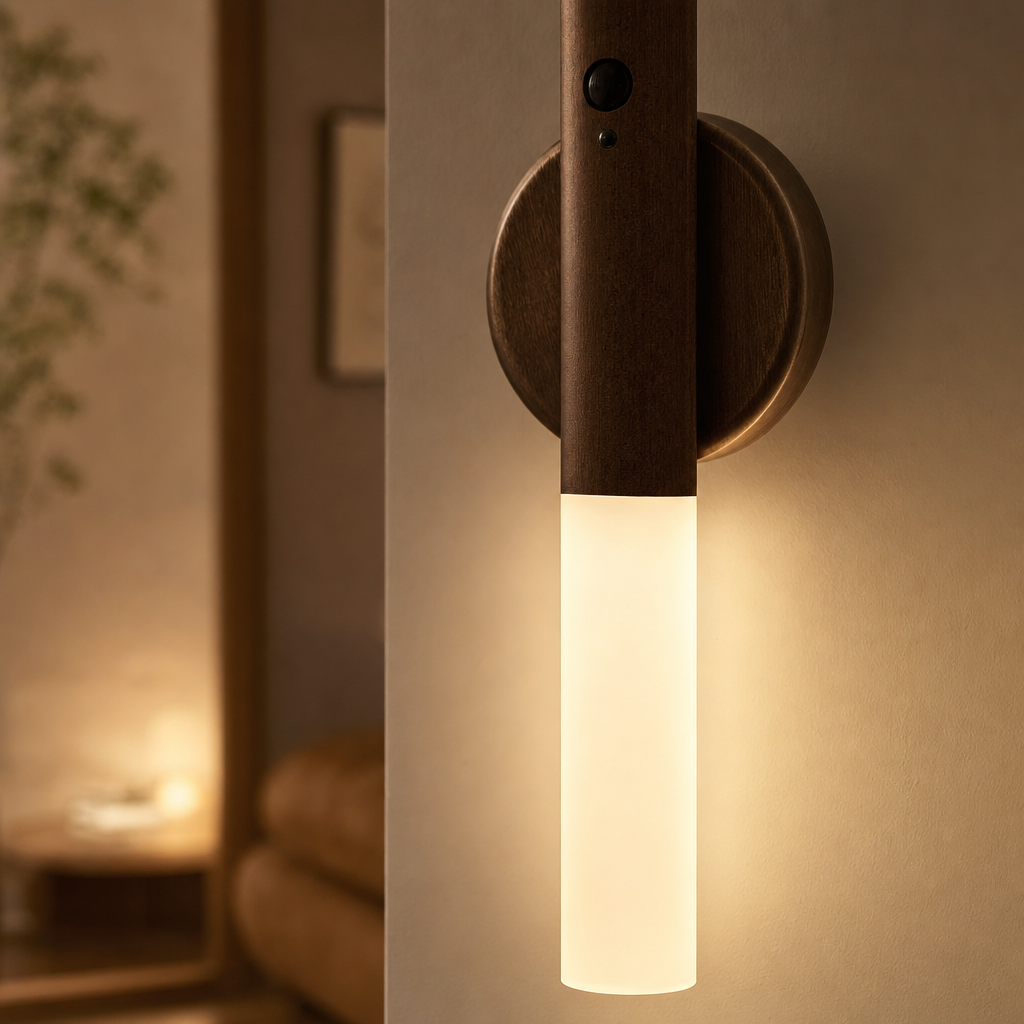 Set of 2 Rechargeable LED Motion Sensor Lights | Magnetic Wall Lights | Portable for Hallway Bedroom Stairs Bathroom Closet