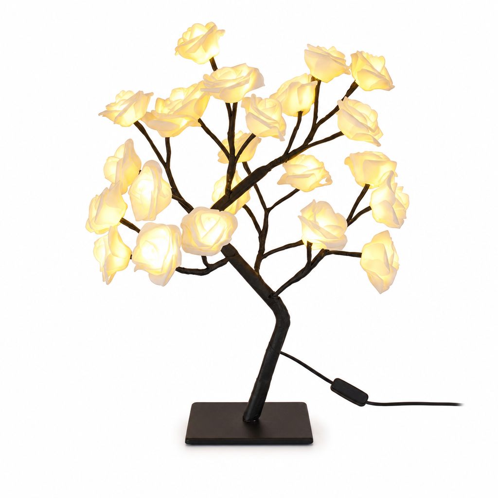 Adjustable LED Rose Flower Tree Lamp | Decorative Lighting | Dimmable Ambiance | Modern Design | IP66 Waterproof | Home Decor