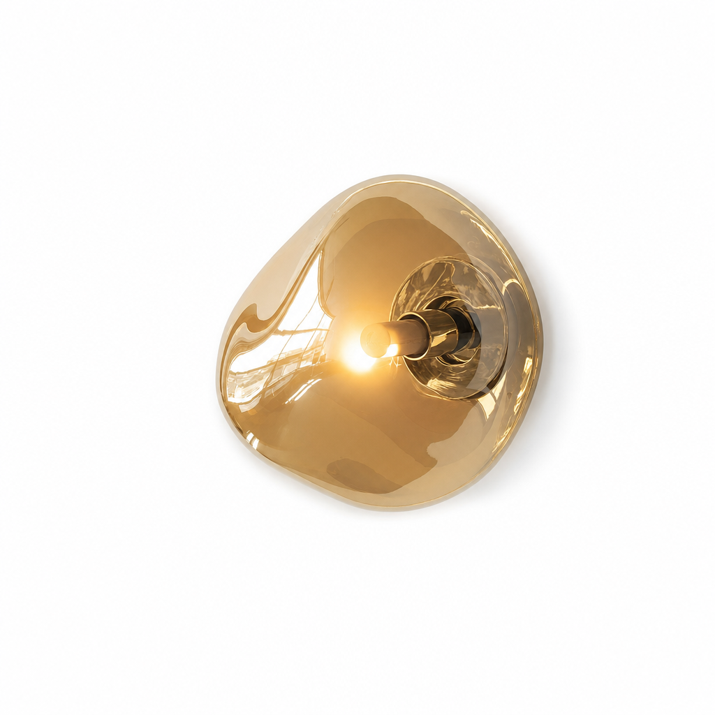 Modern Glass Wall Light | Space Silver Finish | Indoor Luxury Lighting | UL CE Certified | Metal & Glass Design