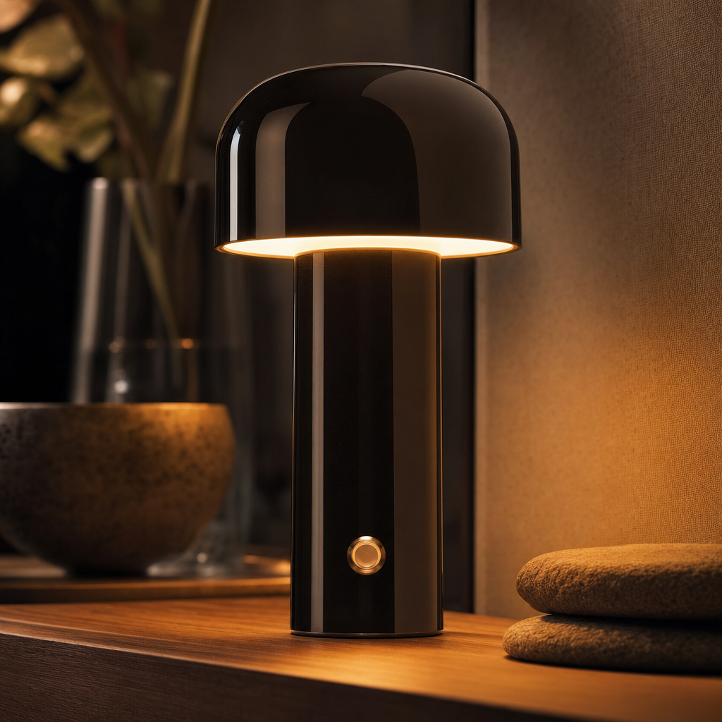 Portable Retro LED Table Lamp | Wireless Touch Control | USB Rechargeable | Home Decor Lighting