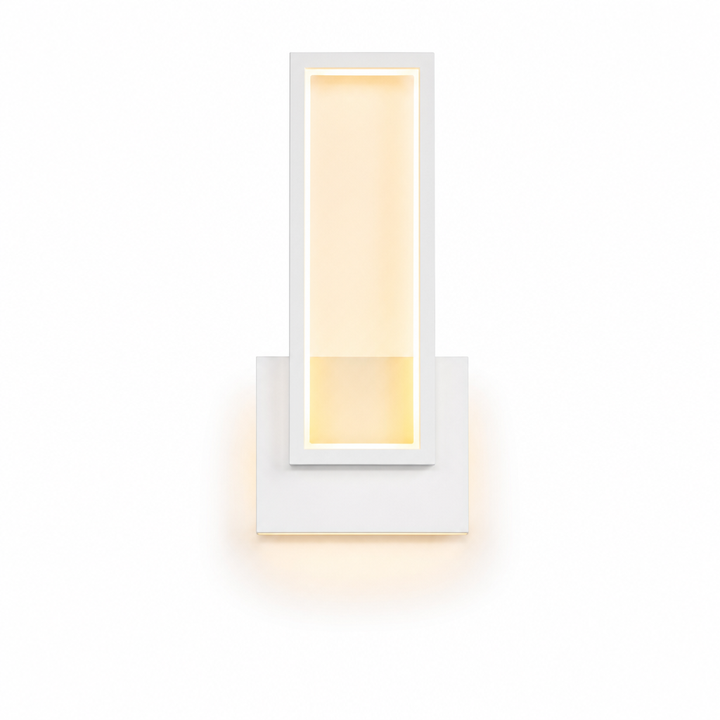 Luminoir Modern LED Wall Light | Gold Rectangular Design | Acrylic & Metal | Energy-Efficient | Bedroom & Living Room | 110V-240V