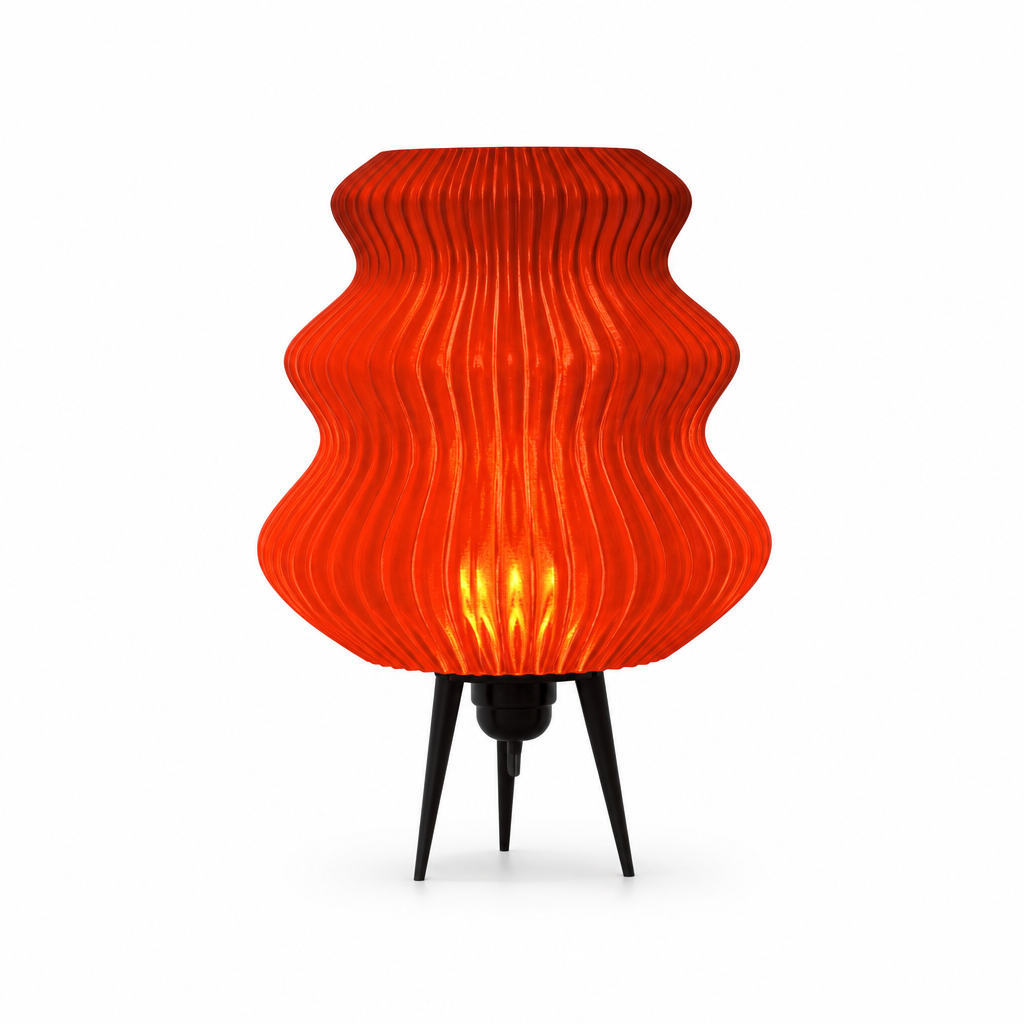 Glowing Artistic Table Lamp | Sunset Hue | PLA Shatterproof | E27 Bulb Included | Smooth Finish | Cable Powered
