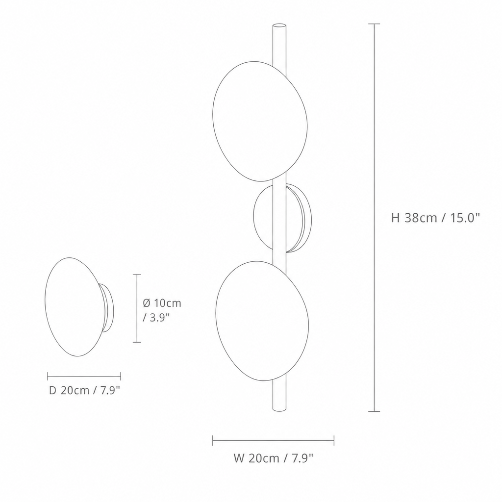 Amelia | Glass Wall Light