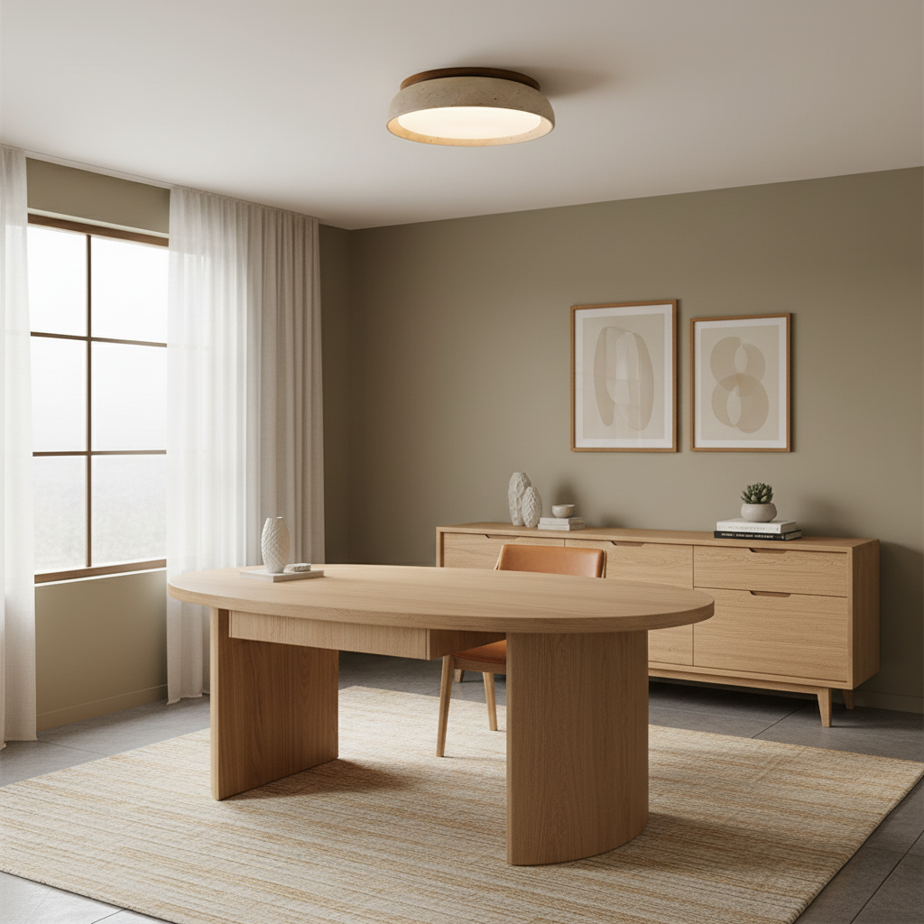 Pearl | Travertine Ceiling Light