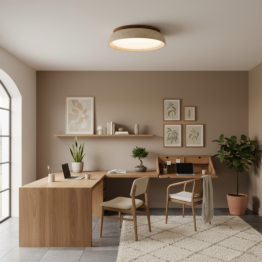 Pearl | Travertine Ceiling Light