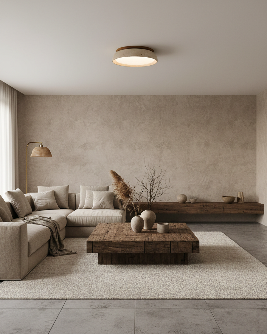Pearl | Travertine Ceiling Light