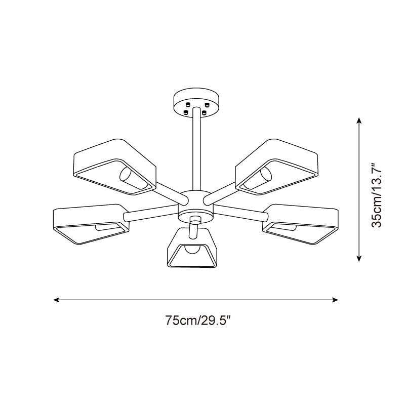 Flora | Travertine Ceiling Light