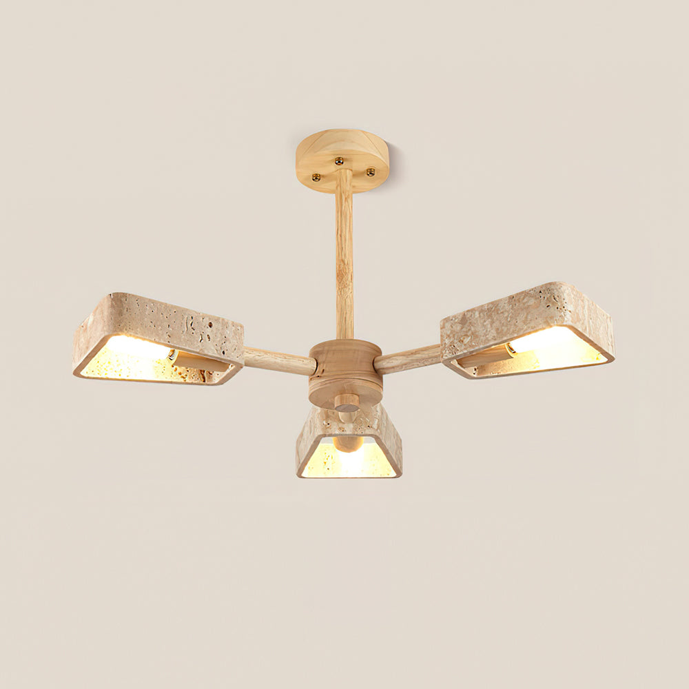 Flora | Travertine Ceiling Light