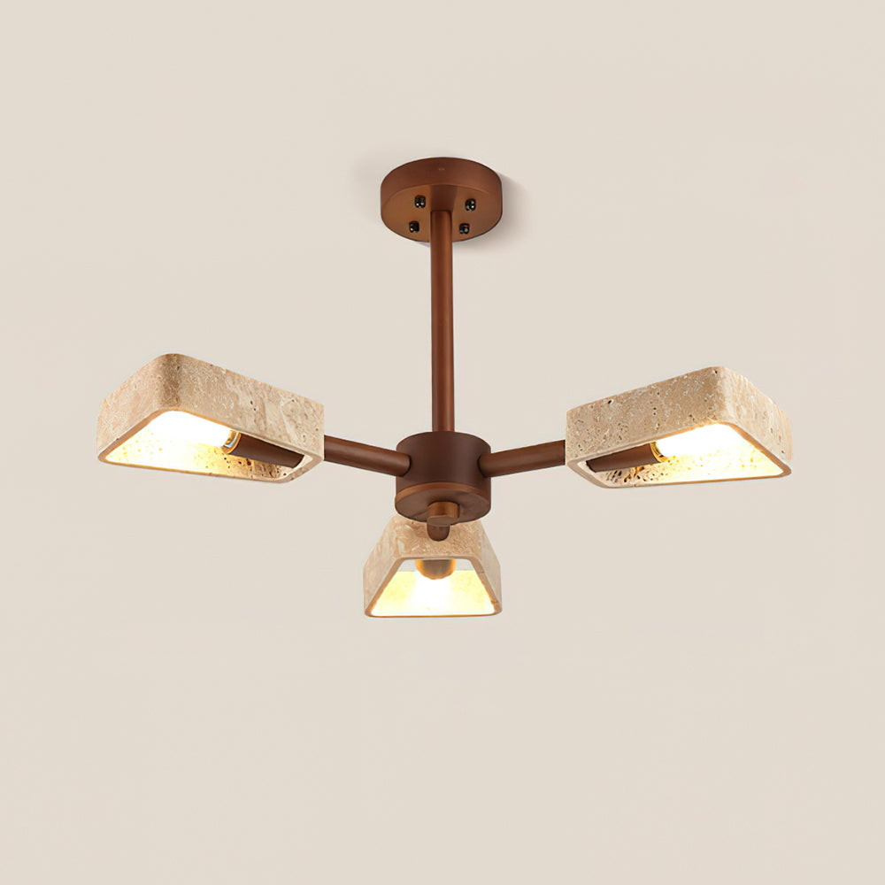 Flora | Travertine Ceiling Light