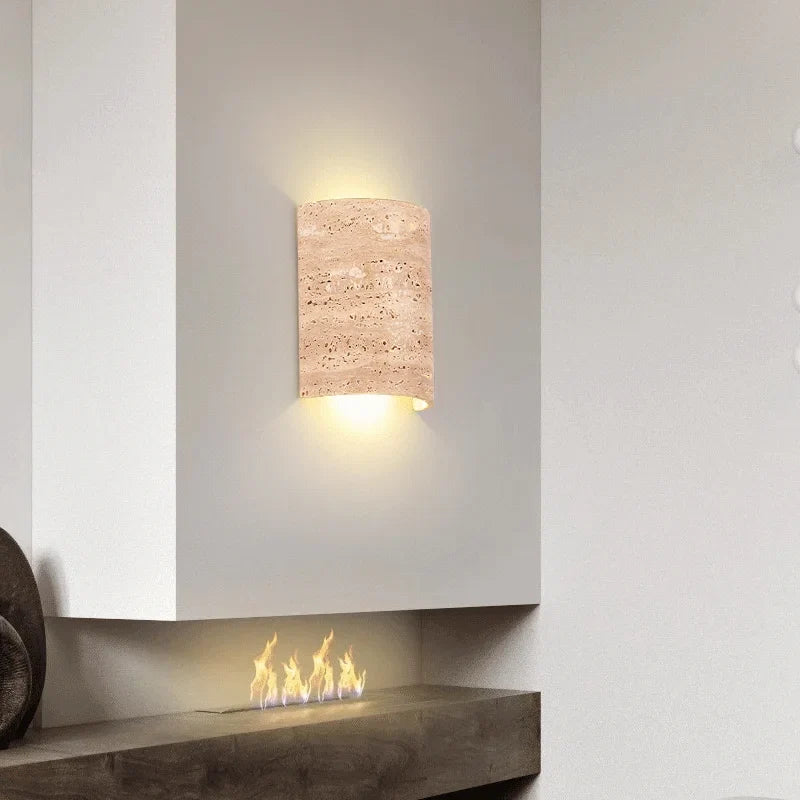 Cressida | Travertine Wall Lamp
