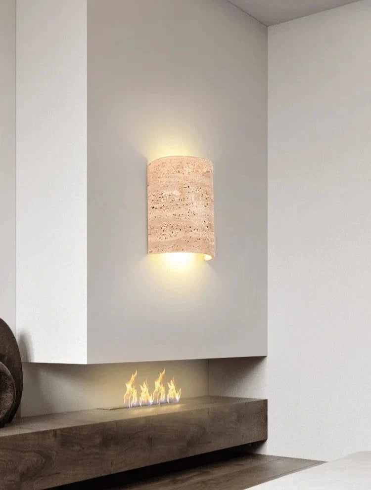 Cressida | Travertine Wall Lamp