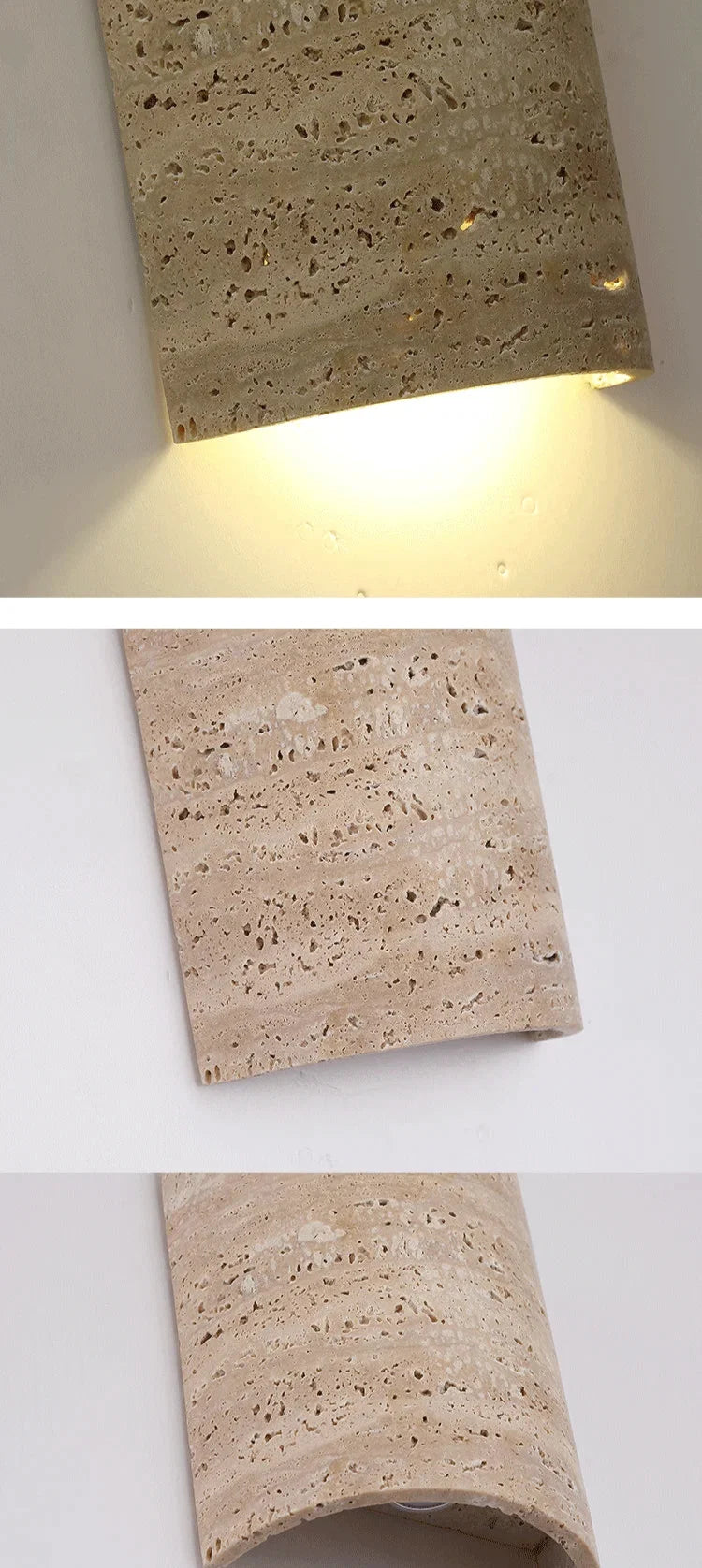 Cressida | Travertine Wall Lamp