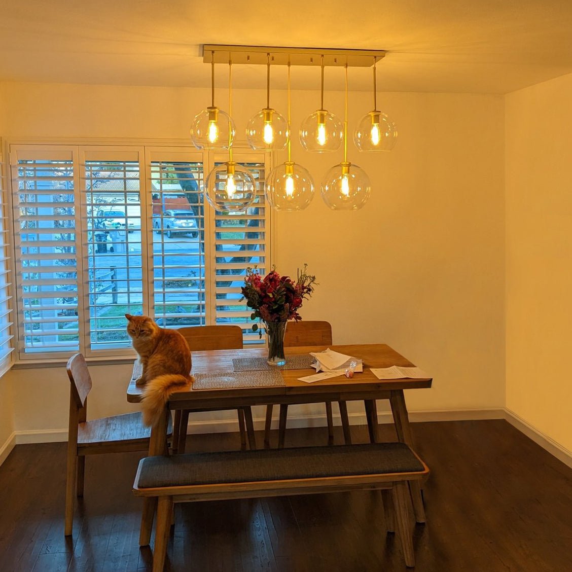 Elsie | Glass Globe Chandelier
