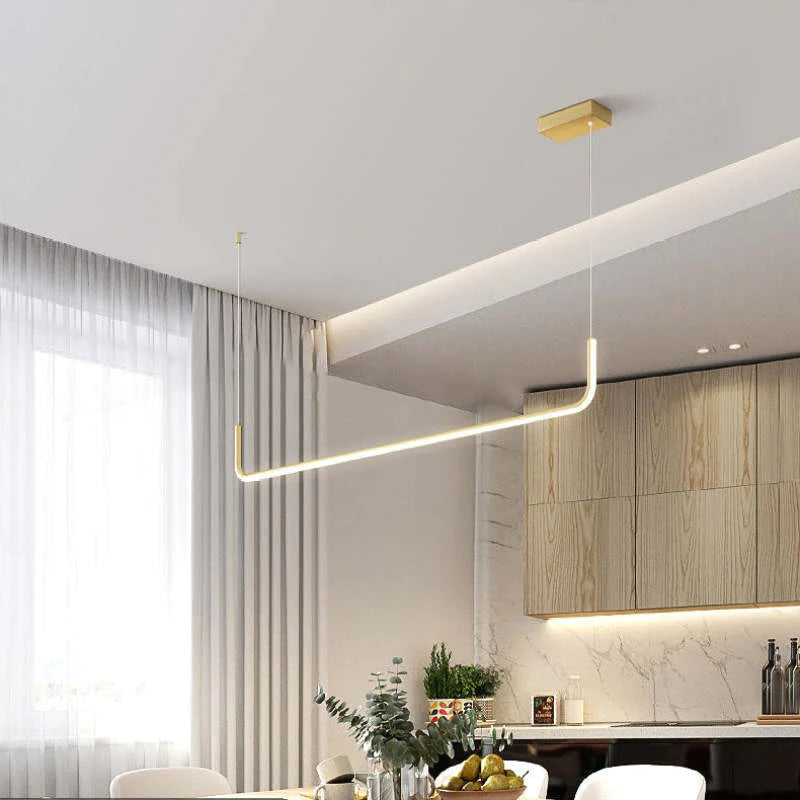 Wren | Gold/Black Linear Pendant