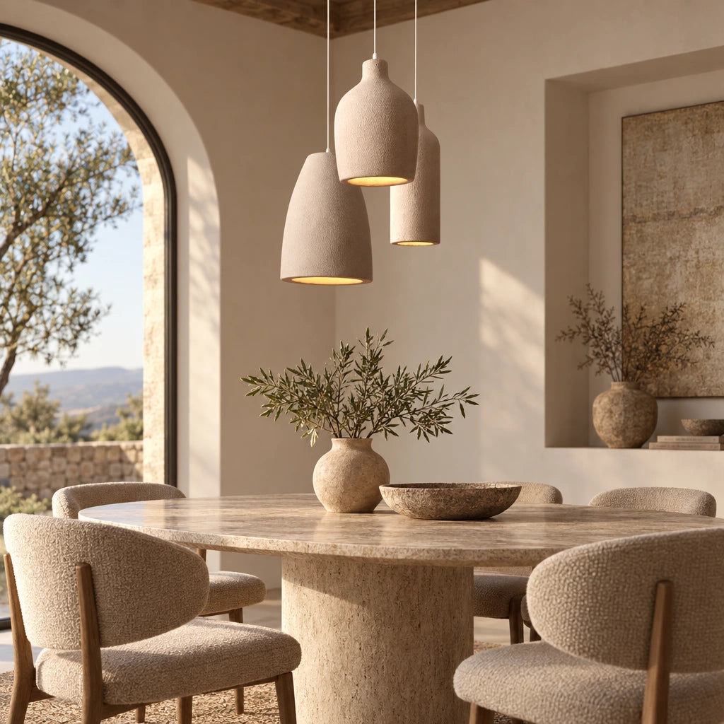 Gia | Matte Beige Pendant