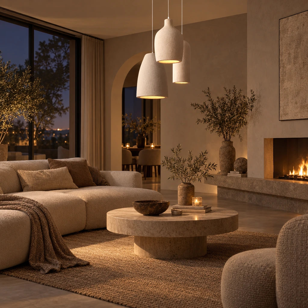 Gia | Matte Beige Pendant