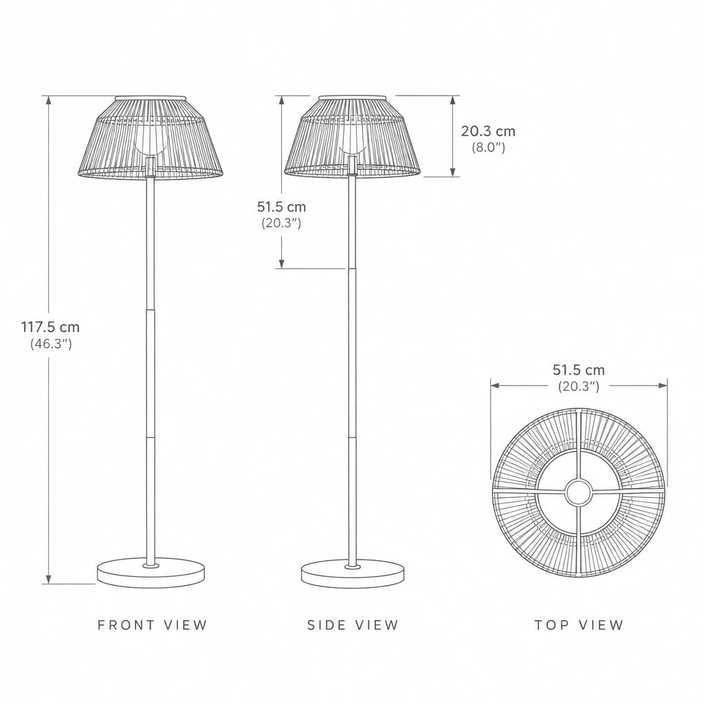 Carmen | Rattan Floor Lamp