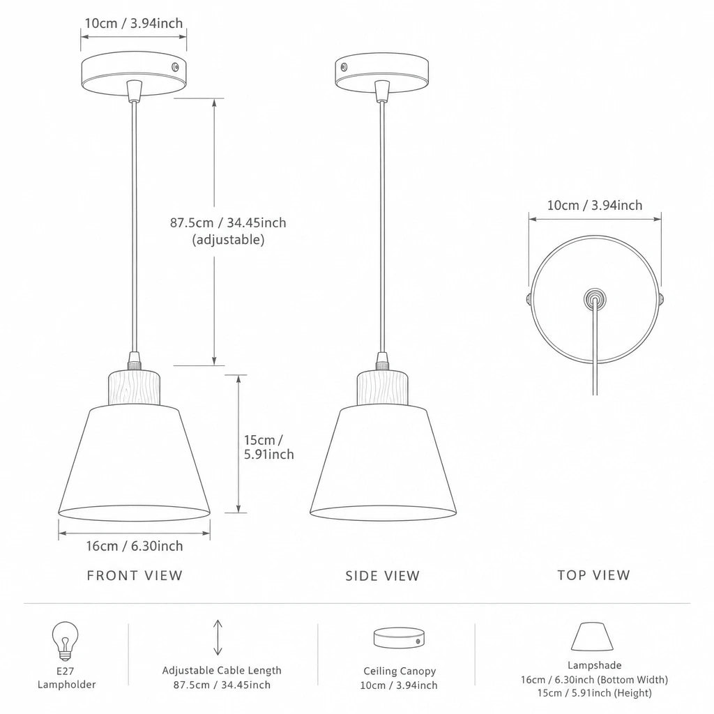 Briar | Metal Cone Pendant